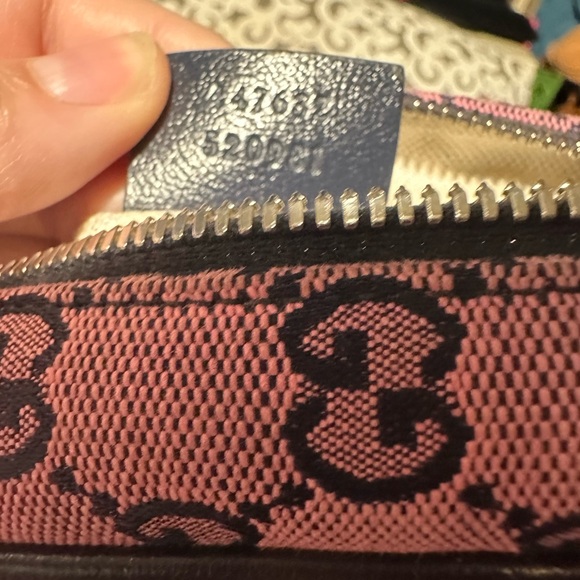 Gucci GG Marmont Pink and Navy Crossbody Bag - Picture 8 of 9